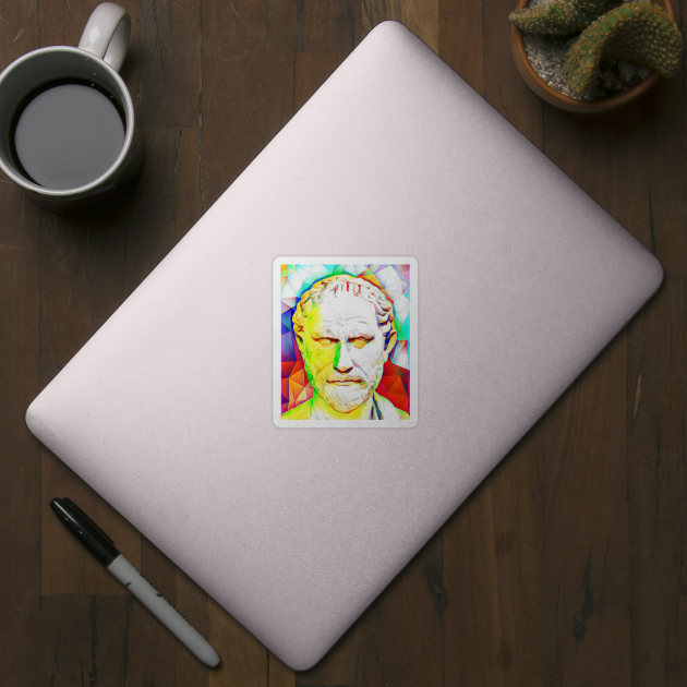 Megasthenes Colourful Portrait | Megasthenes Artwork 11 by JustLit